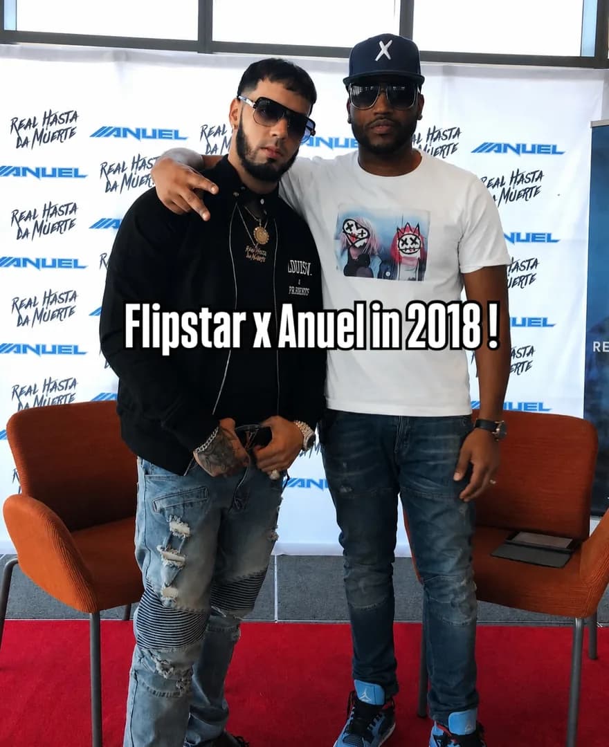 Flipstar and Anuel in 2018